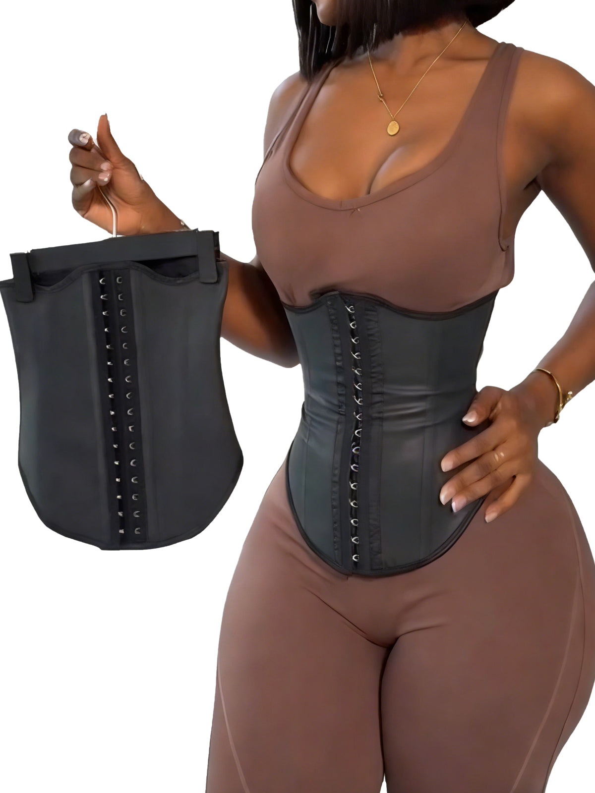 SHAPMAMA™Waist Trainer Faux Leather Slimming Belt