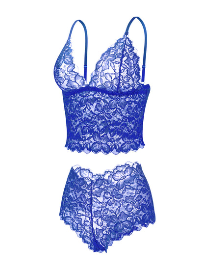 SHAPMAMA™ Sexy Sheer Floral Lace Pajamas Lingerie Set