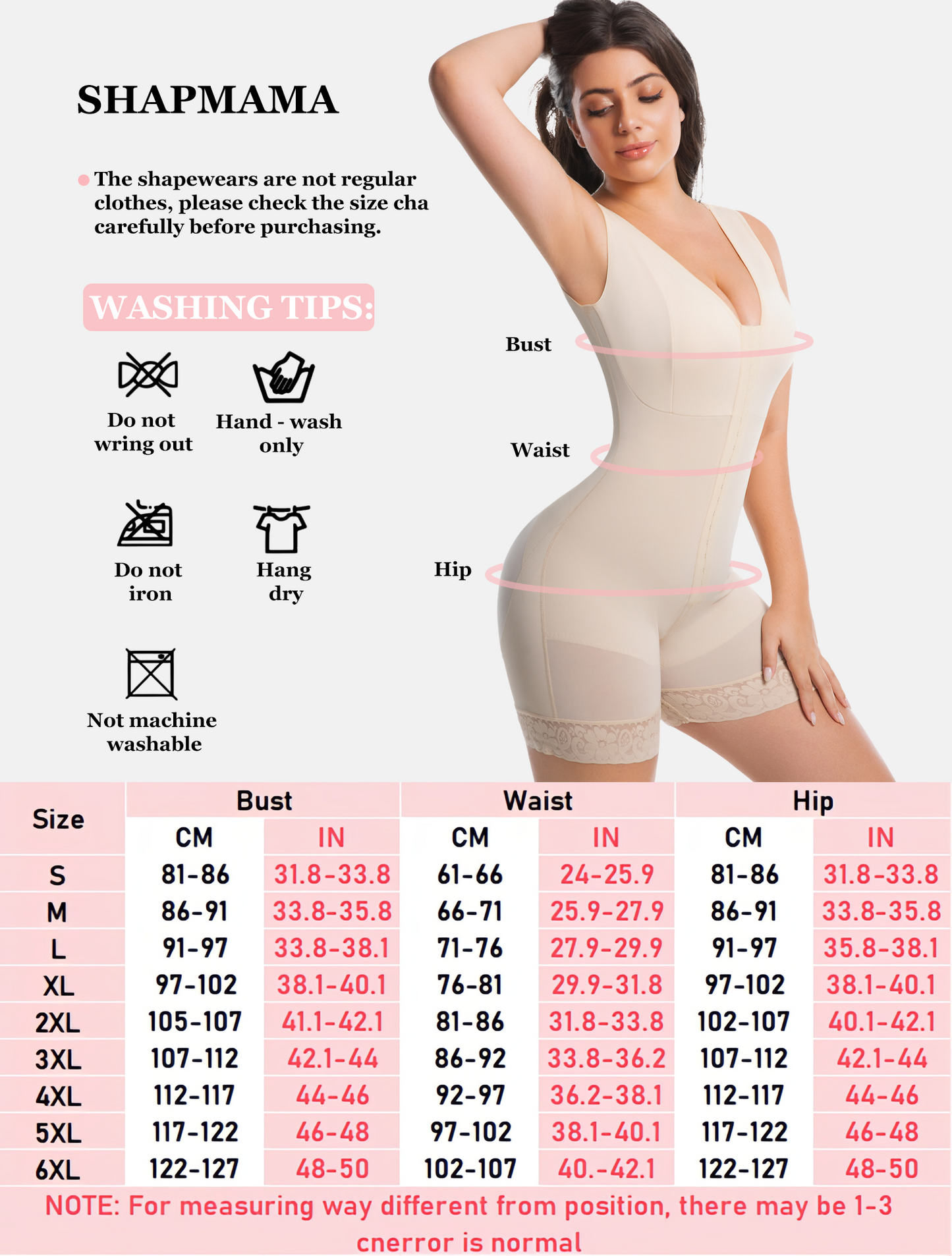 SHAPMAMA™ Women's Fajas Colombianas Body Shapers with Strong Compression and Bra