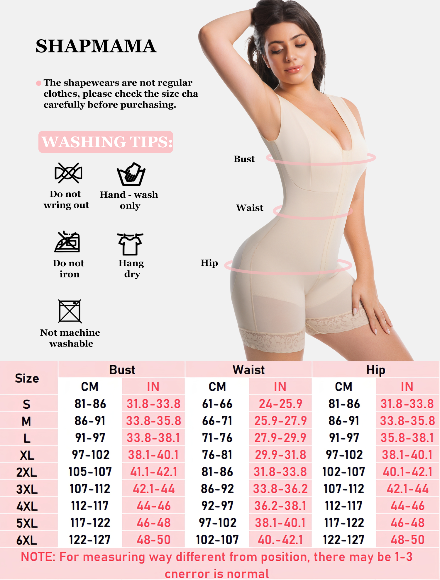 SHAPMAMA™ Women's Fajas Colombianas Body Shapers with Strong Compression and Bra