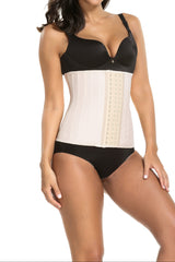 SHAPMAMA™ Verstellbarer Taillentrainer aus Latex für Damen, Stahlstäbchen, Schlankheits-Workout-Latexkorsett