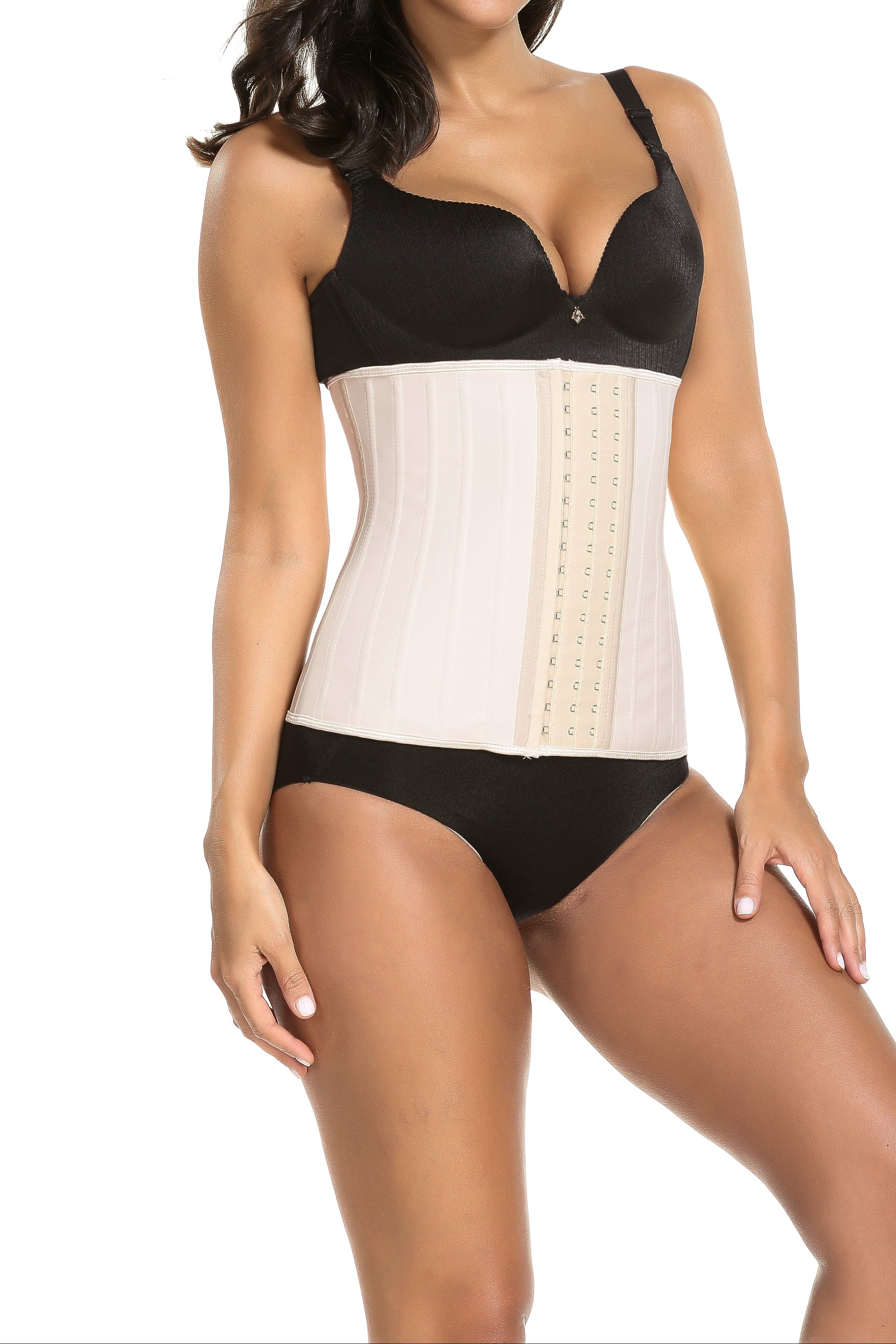 SHAPMAMA™ Verstellbarer Taillentrainer aus Latex für Damen, Stahlstäbchen, Schlankheits-Workout-Latexkorsett