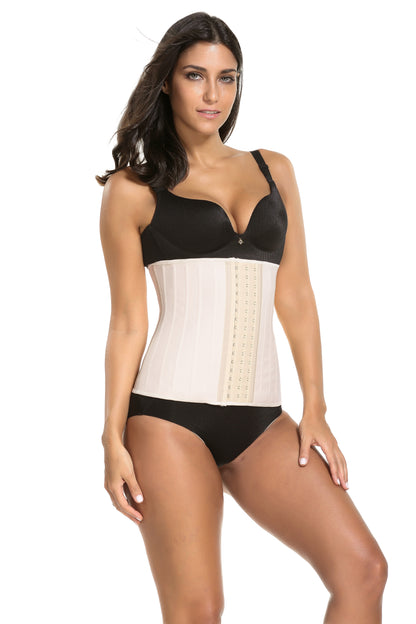 SHAPMAMA™ Women's Adjustable Latex Waist Trainer Steel Bones Slimming Workout Latex Corset