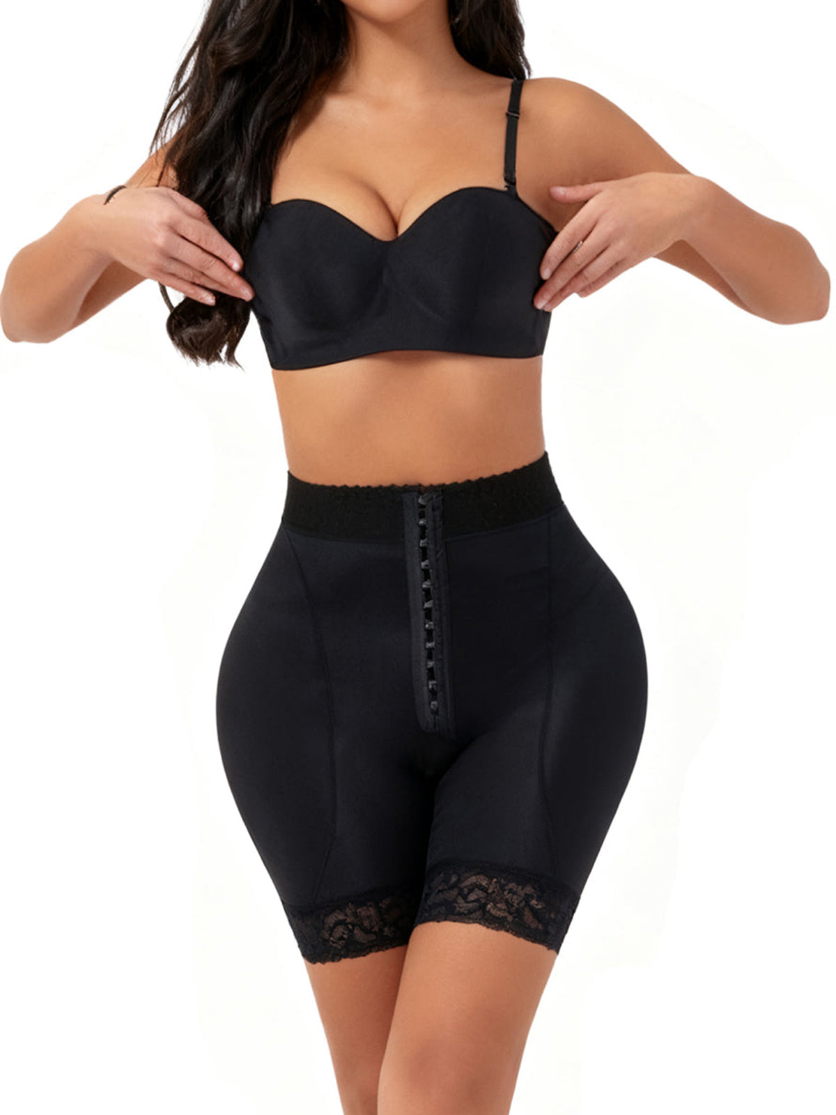 SHAPMAMA™ Damen-Shapewear mit hoher Taille, verstellbarem Haken, Bauchkontrolle, Po-Lifting, Hüftvergrößerung, Höschen mit herausnehmbarem Polster