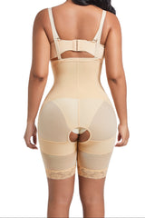 SHAPMAMA™ Fajas Colombianas Lace Front Zipper Open Bust Hip Lift Body Shaper