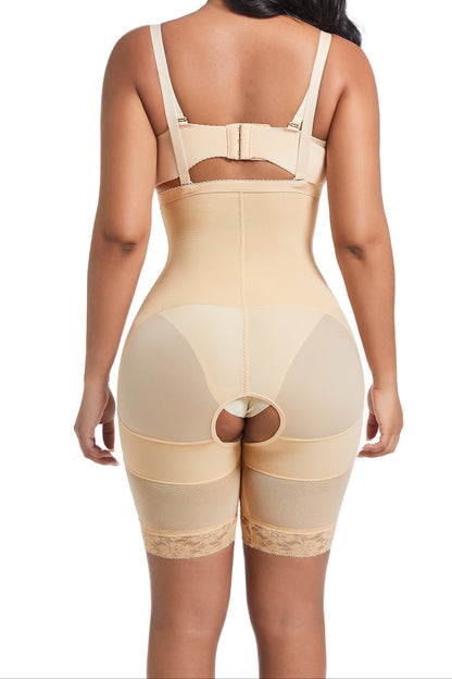 SHAPMAMA™ Fajas Colombianas Lace Front Zipper Open Bust Hip Lift Body Shaper