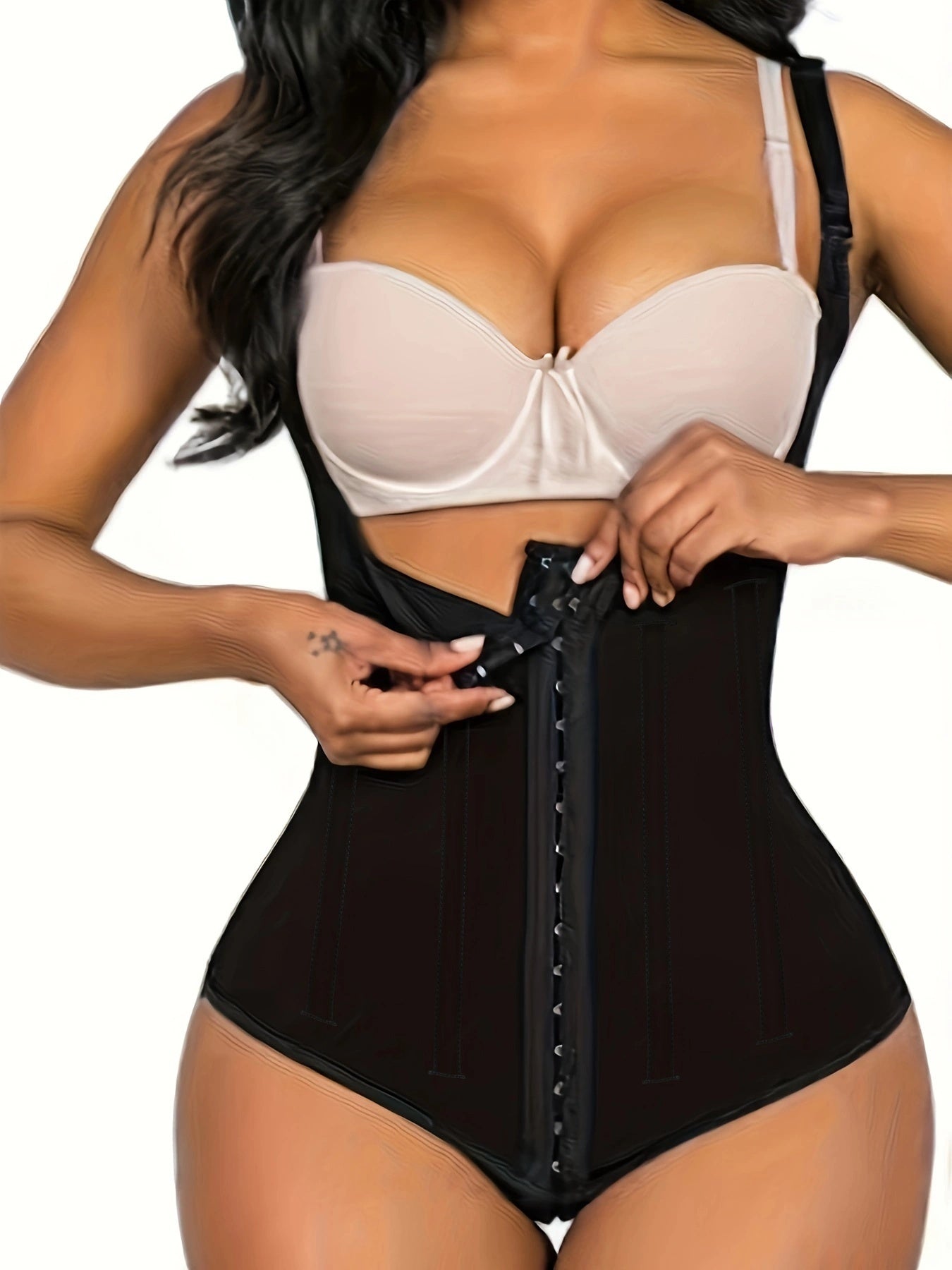 SHAPMAMA™ Body Shaper Slimming Tummy Control Fajas Open Breast Shapewear