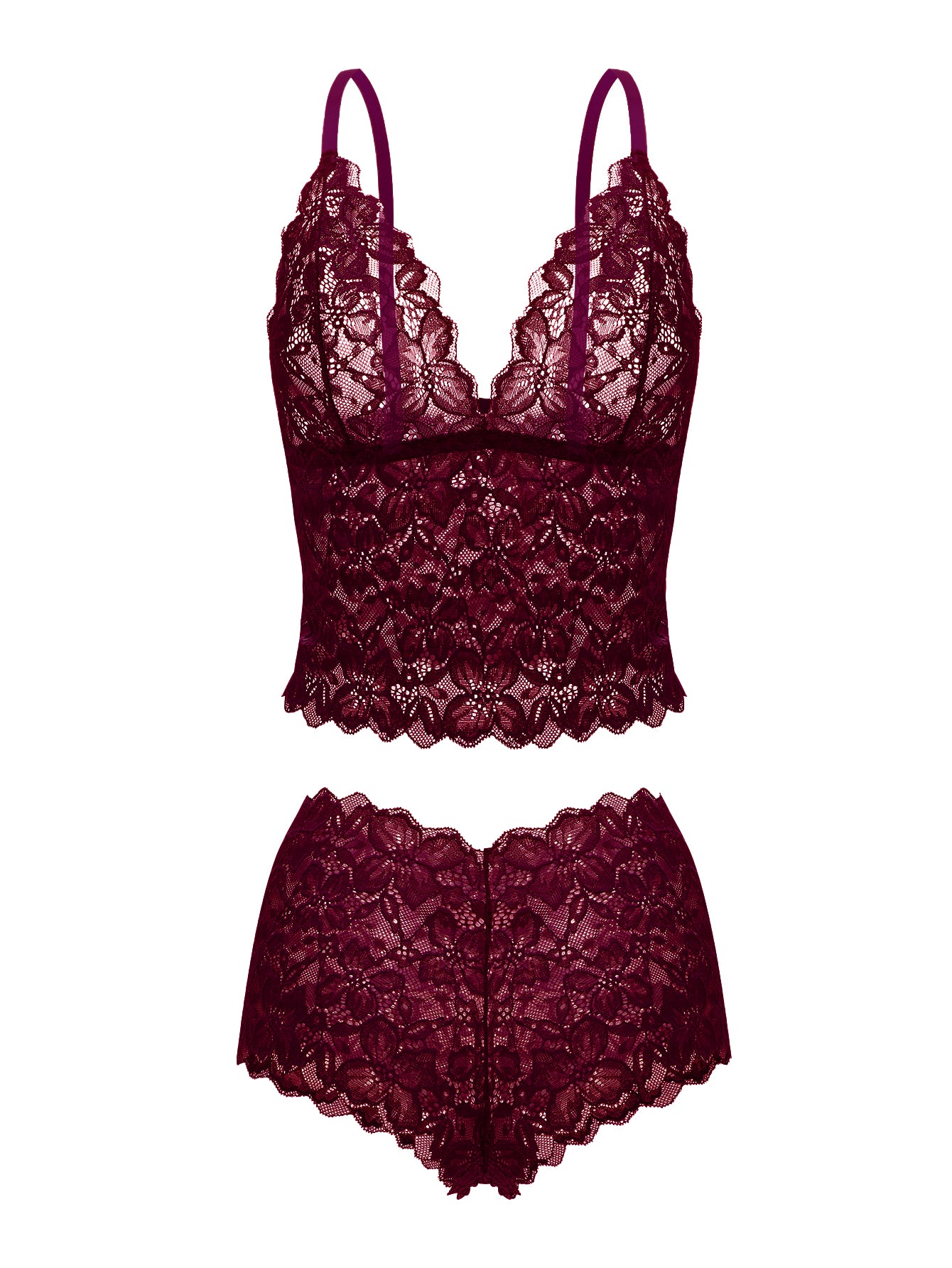 SHAPMAMA™ Sexy Sheer Floral Lace Pajamas Lingerie Set