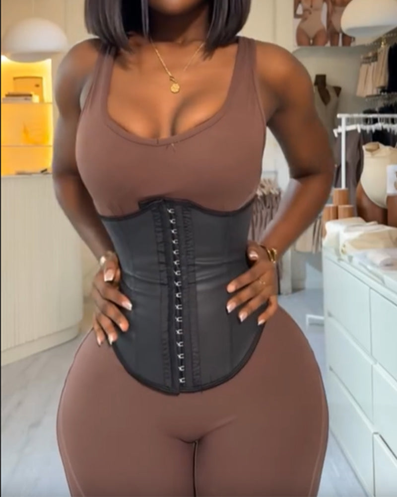 SHAPMAMA™Waist Trainer Faux Leather Slimming Belt