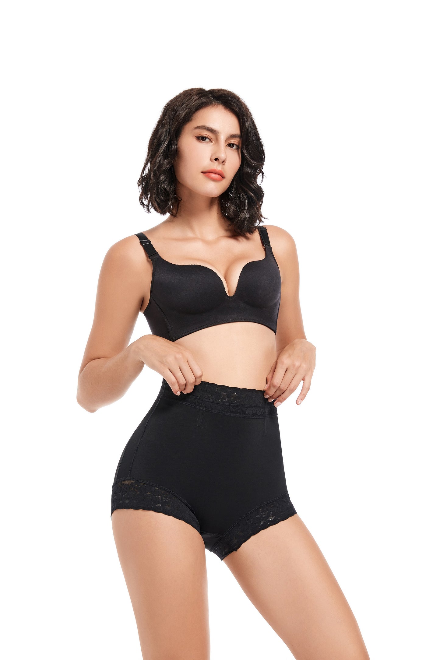 SHAPMAMA™ Classic Women's Body Shaper with Lace Butt Lifter Tummy Control Underwear Panties Smoothing Briefs