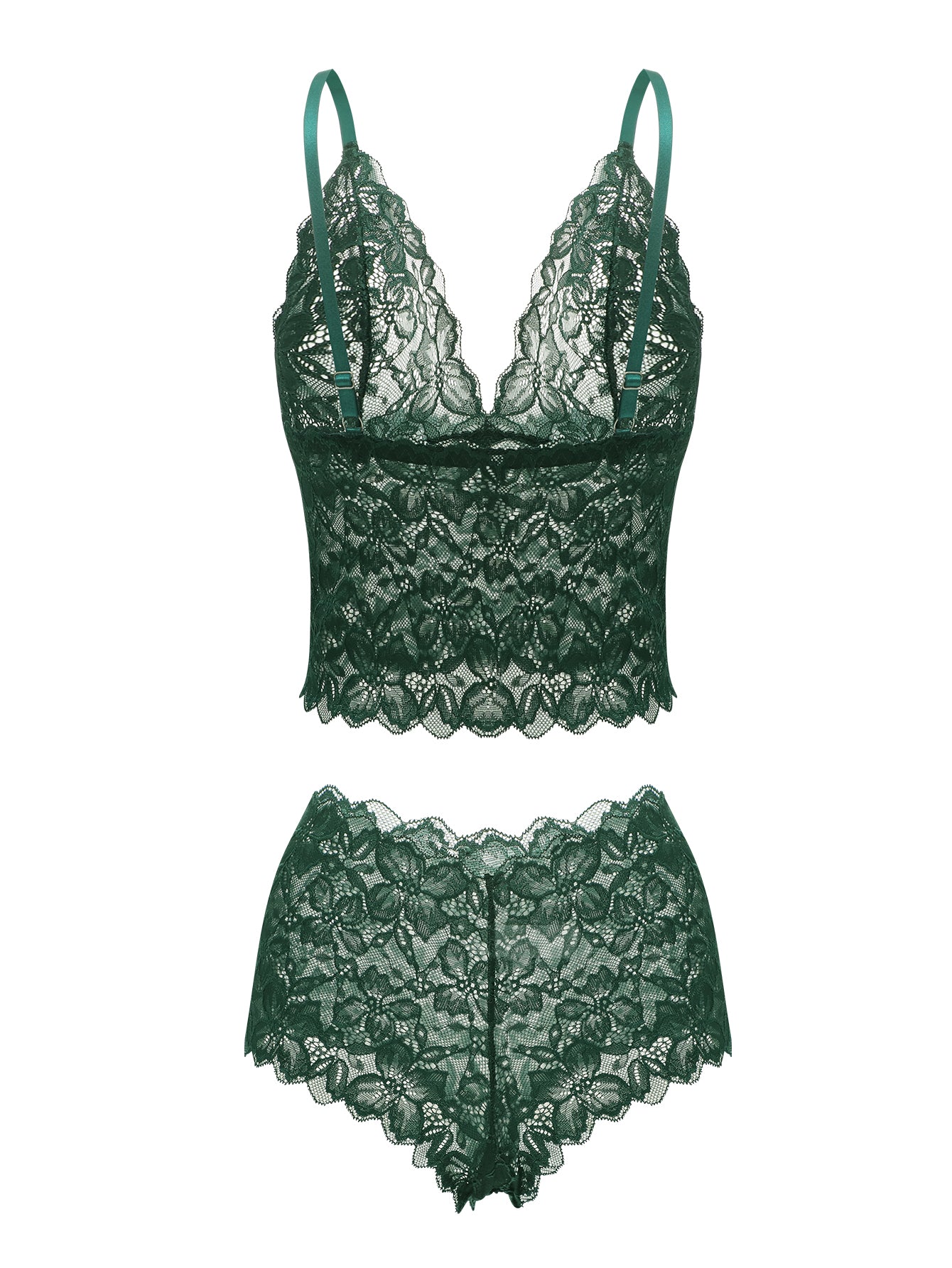 SHAPMAMA™ Sexy Sheer Floral Lace Pajamas Lingerie Set