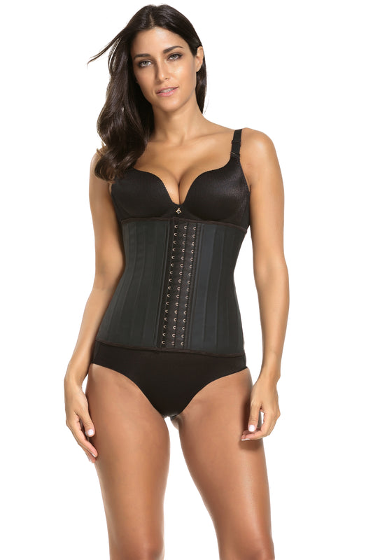SHAPMAMA™ Women's Adjustable Latex Waist Trainer Steel Bones Slimming Workout Latex Corset