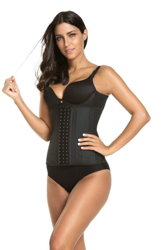 SHAPMAMA™ Women's Adjustable Latex Waist Trainer Steel Bones Slimming Workout Latex Corset