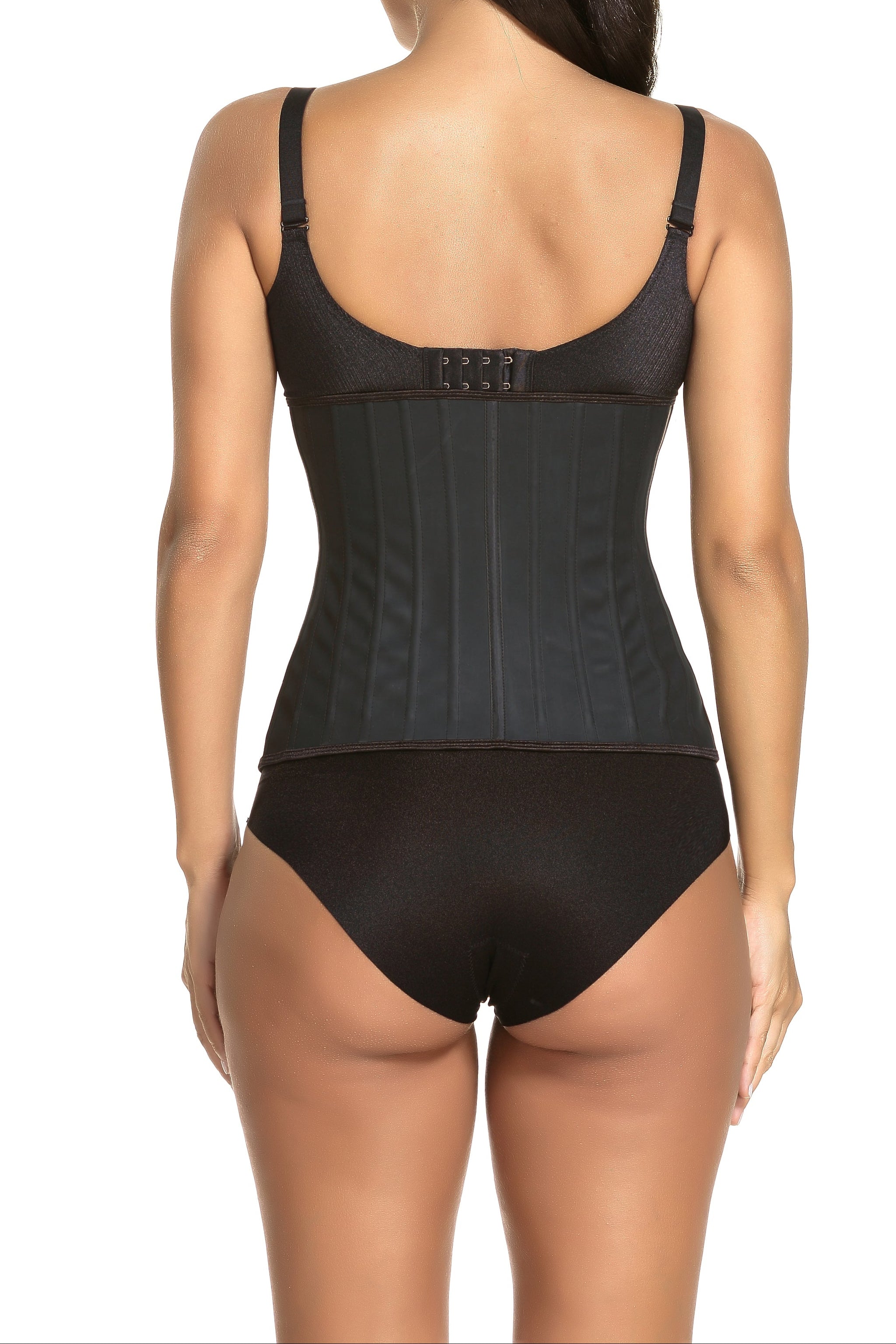 SHAPMAMA™ Verstellbarer Taillentrainer aus Latex für Damen, Stahlstäbchen, Schlankheits-Workout-Latexkorsett