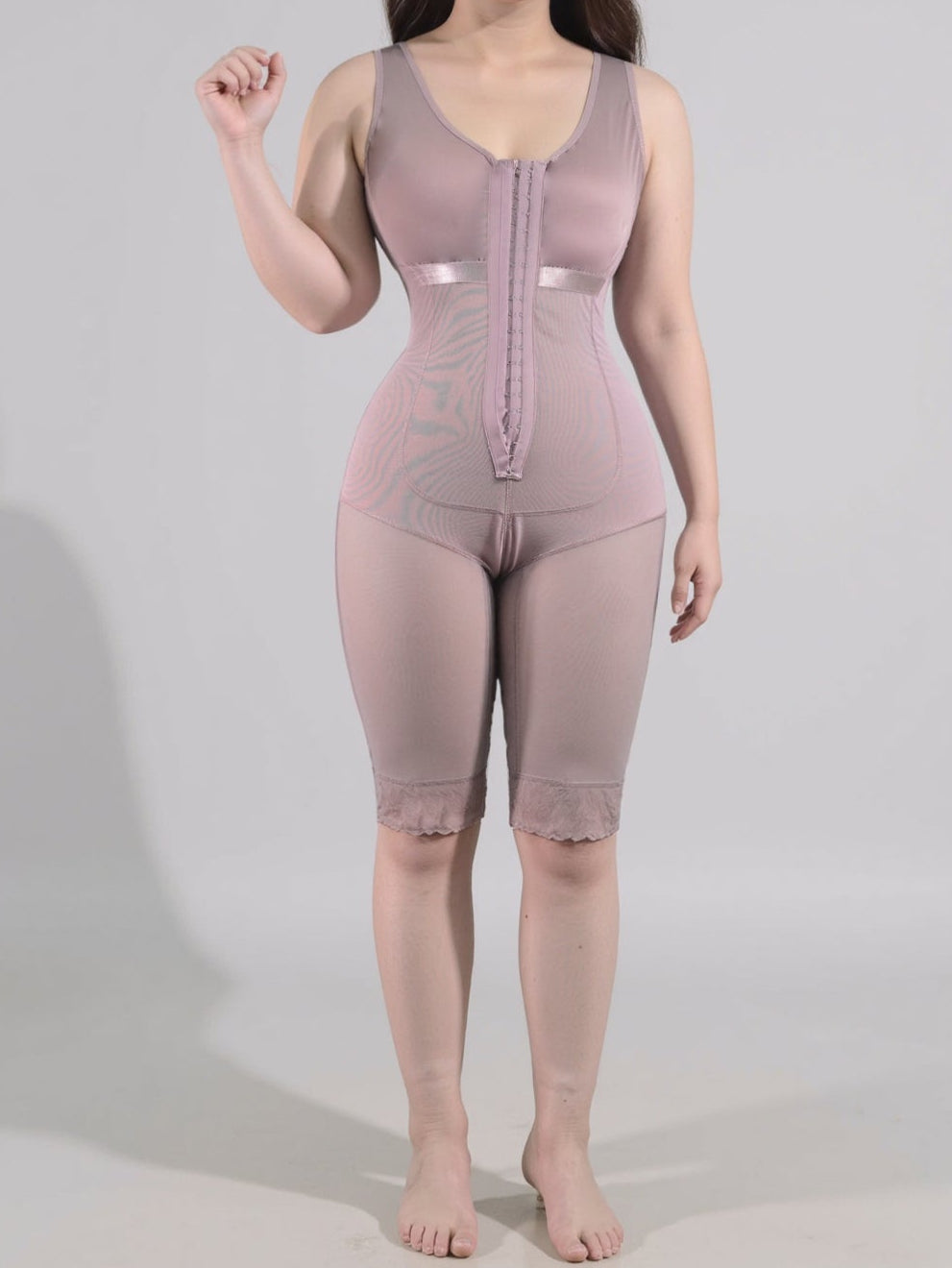 SHAPMAMA™ Fajas Colombianas Ärmelloser Po-Lifter mit Haken- und Ösenverschluss