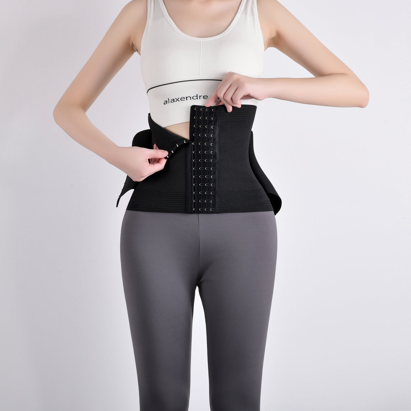 SHAPMAMA™ Women's Double-Layer Buttoned Abdomen Belt Enhanced Postpartum Waist Trainer Firm Abdomen Shaping Magic Breathable Silk