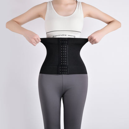 SHAPMAMA™ Women's Double-Layer Buttoned Abdomen Belt Enhanced Postpartum Waist Trainer Firm Abdomen Shaping Magic Breathable Silk