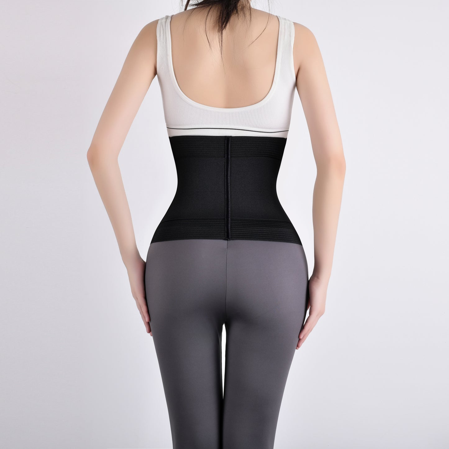 SHAPMAMA™ Women's Double-Layer Buttoned Abdomen Belt Enhanced Postpartum Waist Trainer Firm Abdomen Shaping Magic Breathable Silk