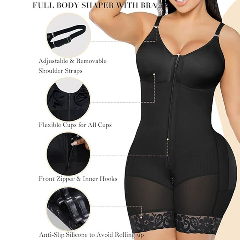 SHAPMAMA™ Fajas Colombianas Smooth Zipper Postpartum Tummy Control Shapewear