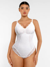SHAPMAMA™Lace V Neck Full Bodysuit