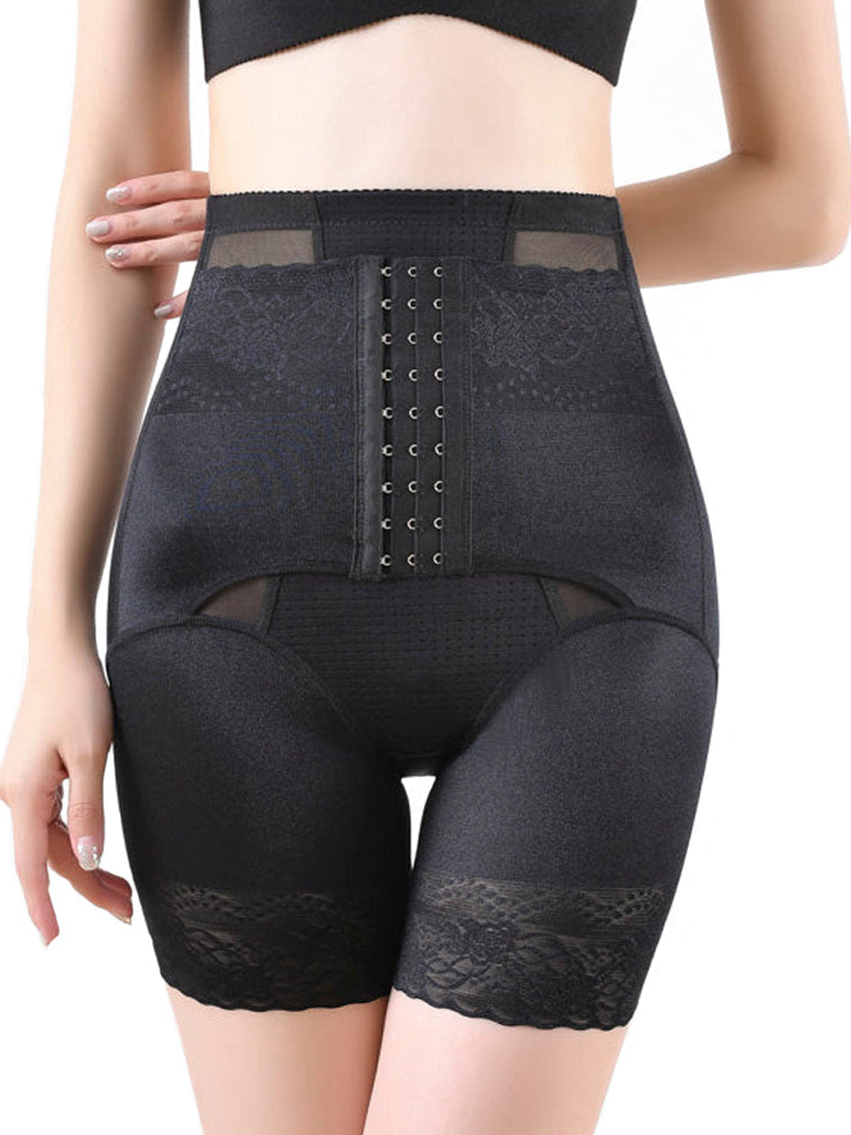 SHAPMAMA™ Damen Shaper Shorts mit hoher Taille, körperformend, Bauchkontrolle, Po-Lifter, schlankmachende Taillenunterwäsche, verstellbare Taillenformer-Höschen
