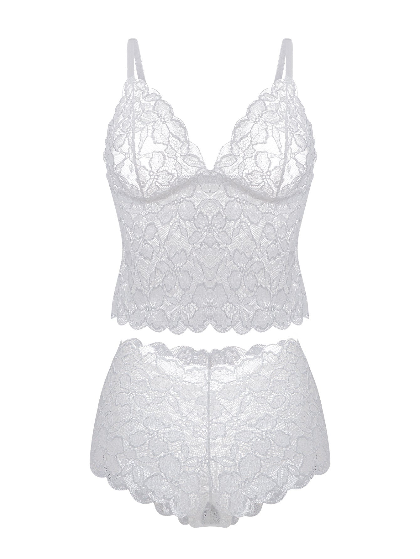 SHAPMAMA™ Sexy Sheer Floral Lace Pajamas Lingerie Set