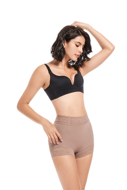 SHAPMAMA™ Classic Women's Body Shaper with Lace Butt Lifter Tummy Control Underwear Panties Smoothing Briefs