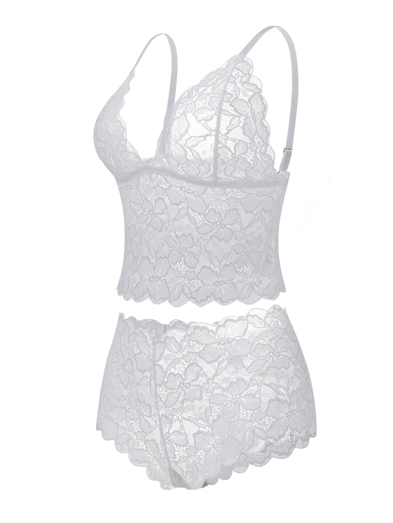 SHAPMAMA™ Sexy Sheer Floral Lace Pajamas Lingerie Set