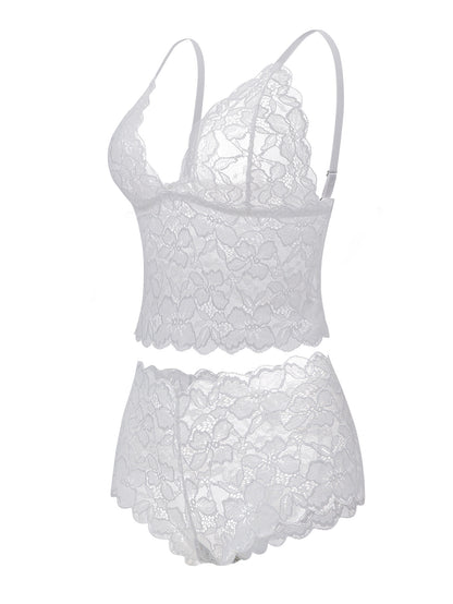 SHAPMAMA™ Sexy Sheer Floral Lace Pajamas Lingerie Set