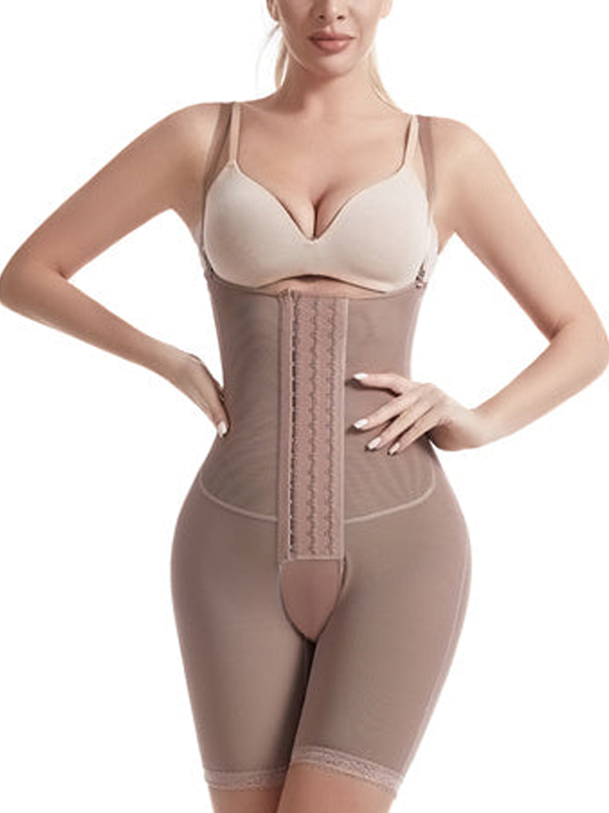 SHAPMAMA™ Damen-Bauchweg-Gummizug, Übergröße, postpartale Shapewear mit offenem Busen