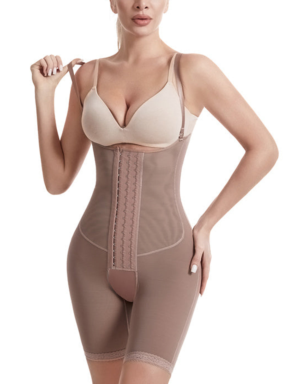 SHAPMAMA™ Damen-Bauchweg-Gummizug, Übergröße, postpartale Shapewear mit offenem Busen